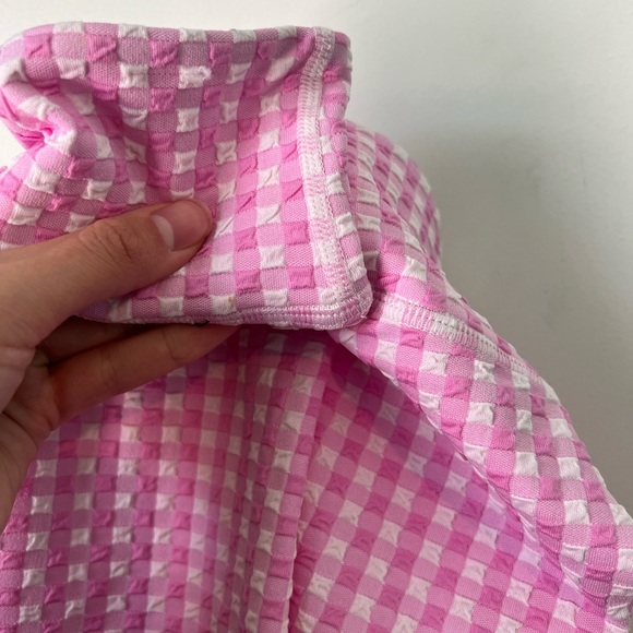 The Upside Anthropologie Gingham Bike Shorts - Picture 3 of 7